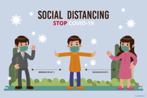 Covid distanziamento sociale attività aria aperta